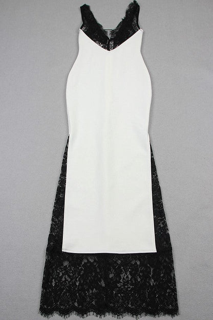 Alexandria Lace Maxi Bandage Dress - White