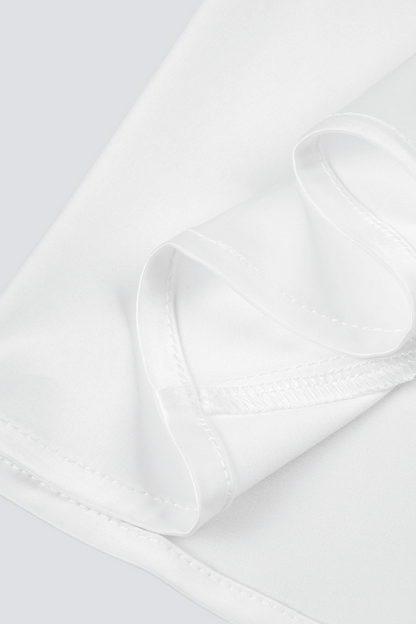 Alfredo Satin Cutout Velvet Maxi Dress - White