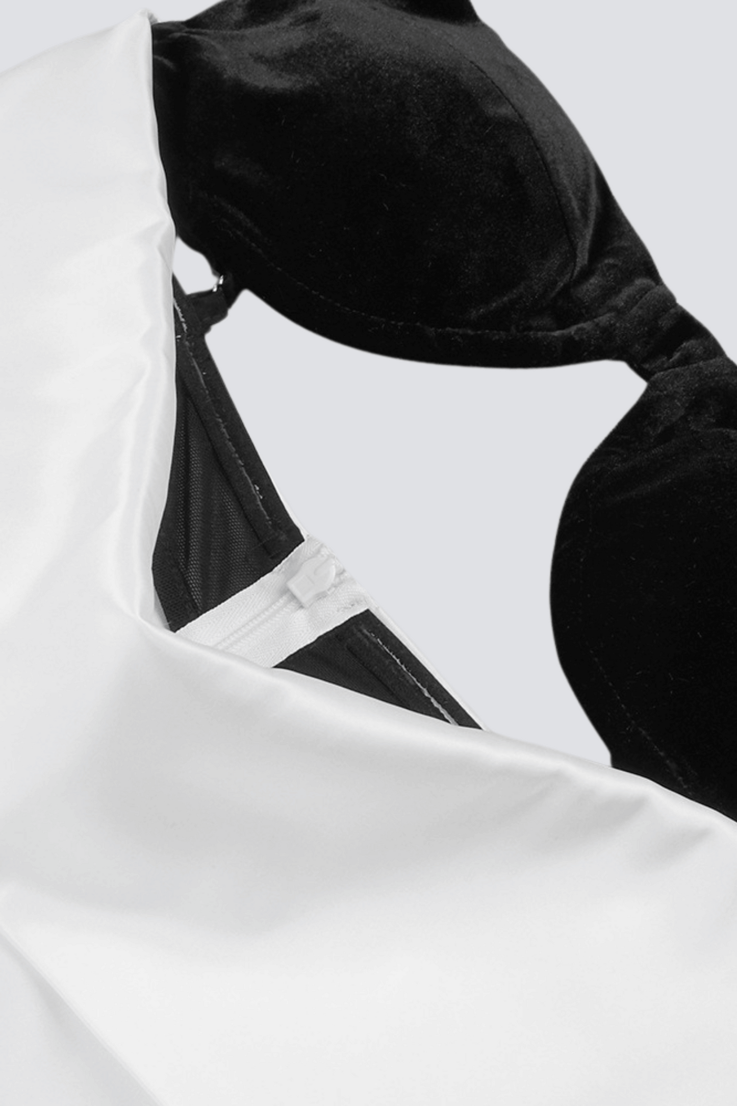 Alfredo Satin Cutout Velvet Maxi Dress - White