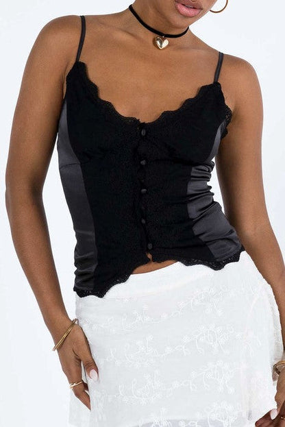 Alissa Lace Top - Black