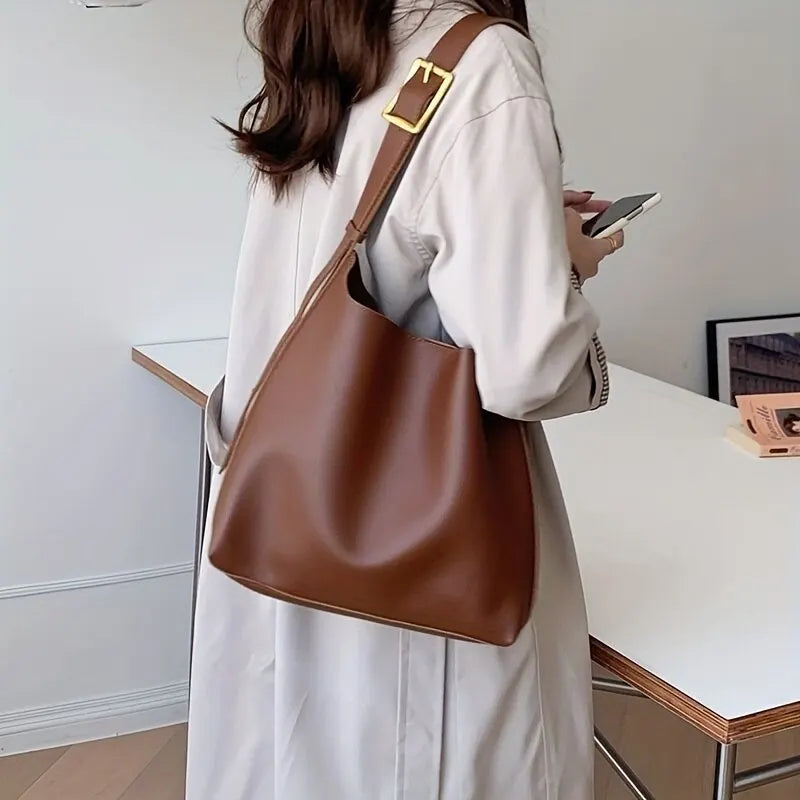 All-Match Minimalist PU Leather Shoulder Bag