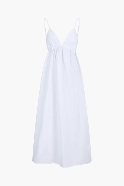 All We Love White Open Back Maxi Dress