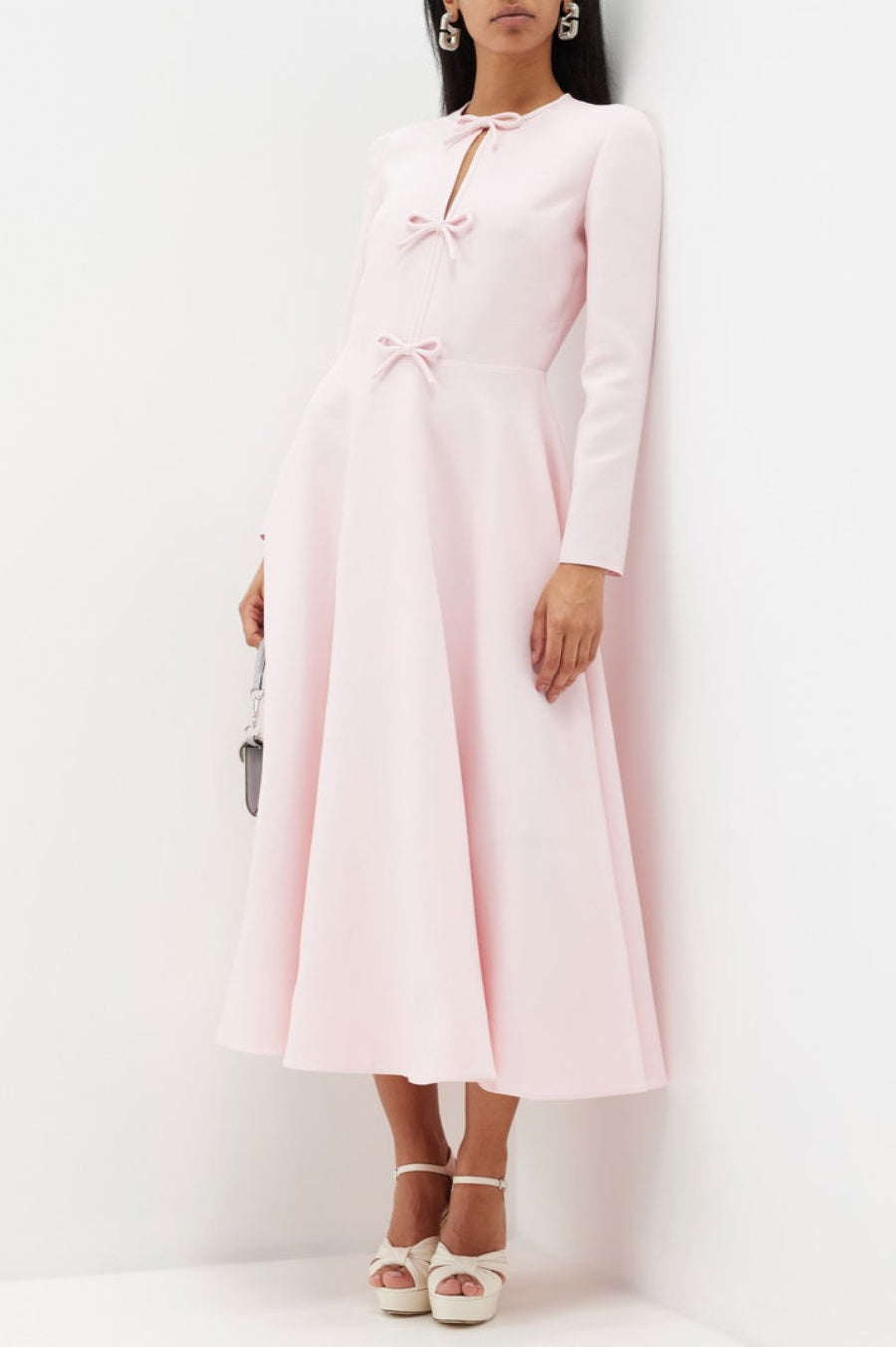 Alvaia Bow Long Sleeve Maxi Dress