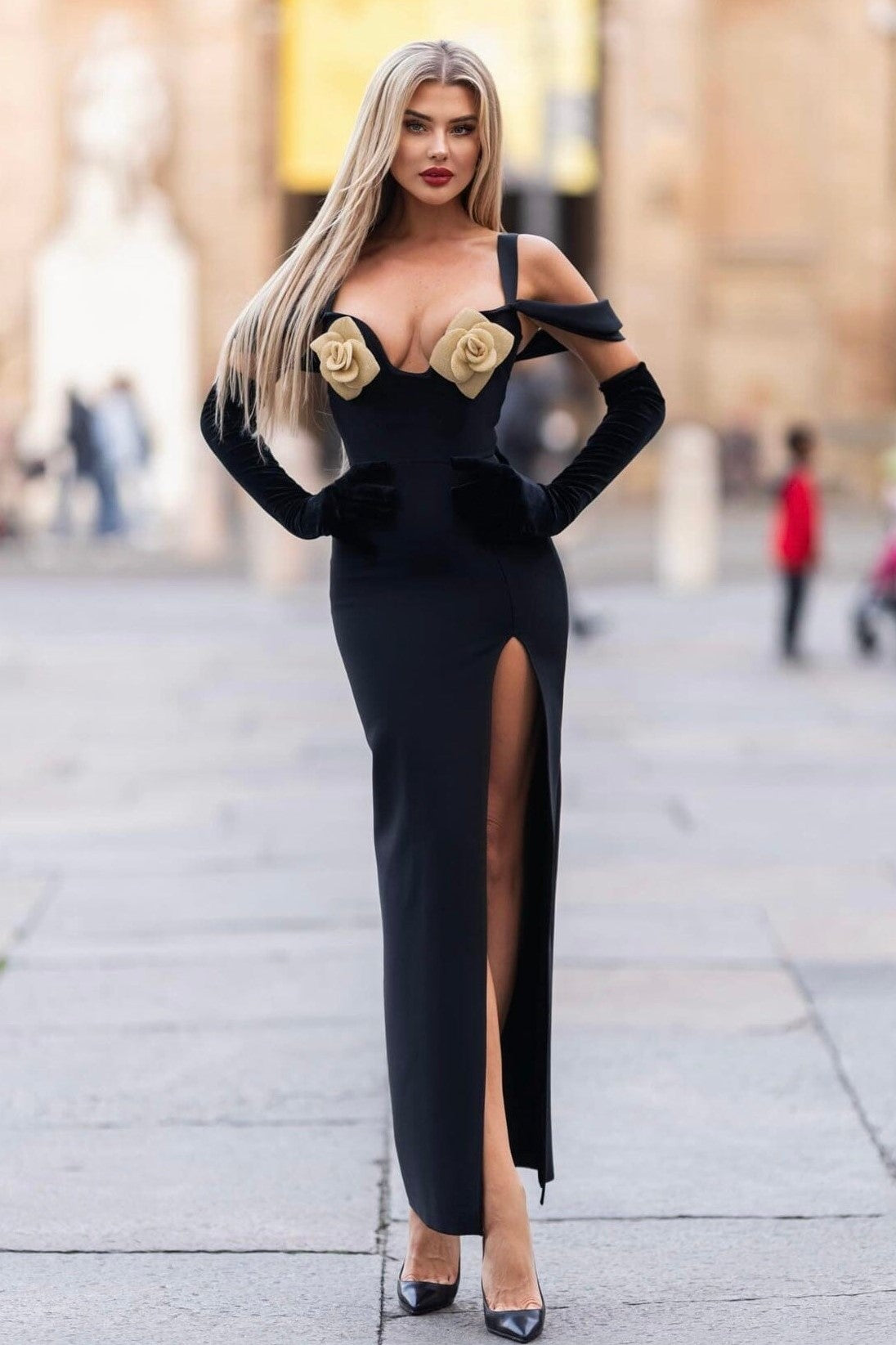 Anasta Floral Maxi Bandage Dress