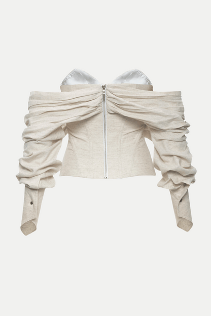 Andaia Off Shoulder Lace Up Corset Top