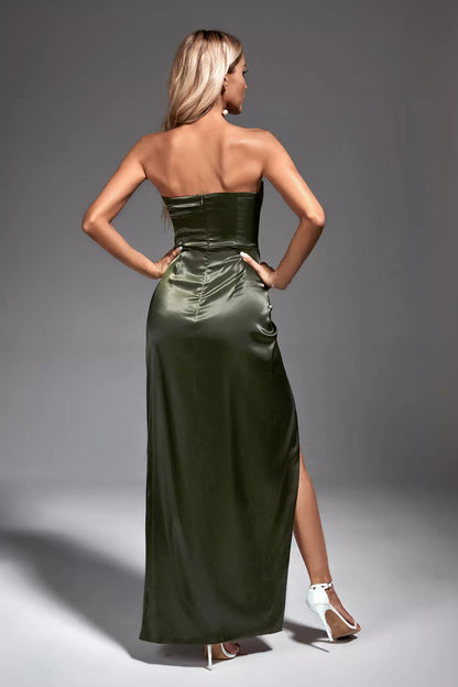Annalise Dark Green Maxi Dress