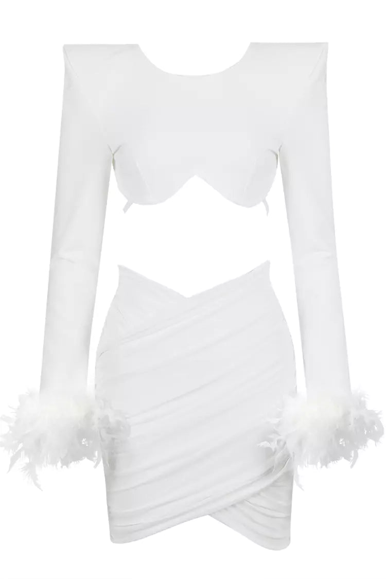 Annie White Feather Bandage Set