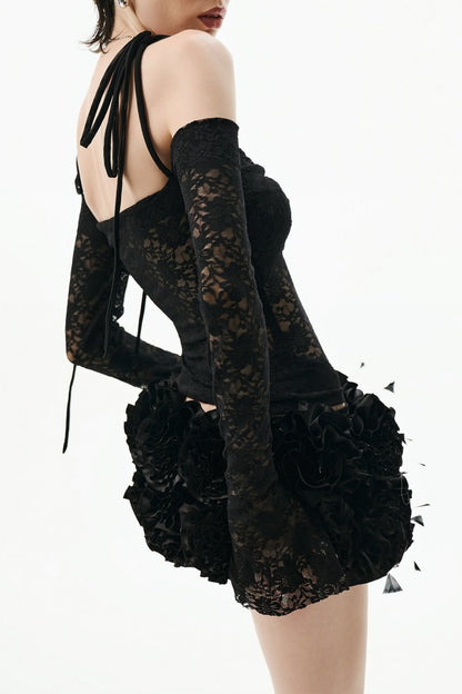 Ariat Lace Floral Appliqué Two Piece Set - Black