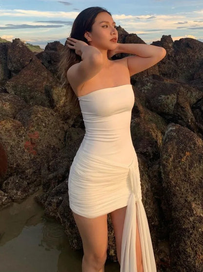 Strapless Double Layer Mini Dress