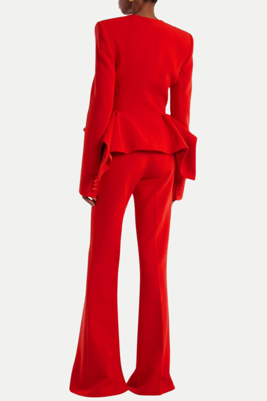 Audith Ruffled Blazer Two Piece Set