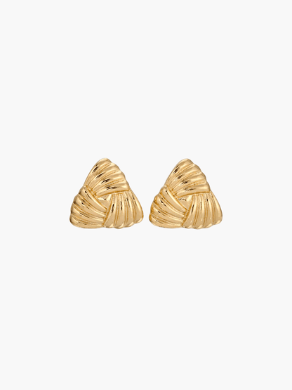Textureed Triangle Earrings