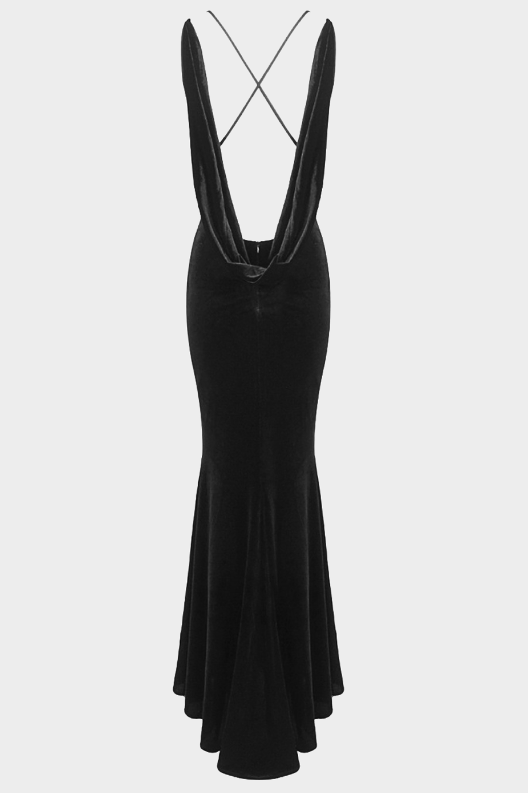 Aurora Floral Velvet Backless Maxi Dress