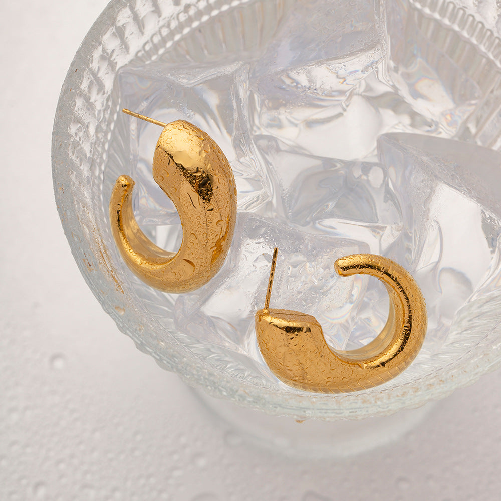 Aurora Gold - Textured Statement Hoops