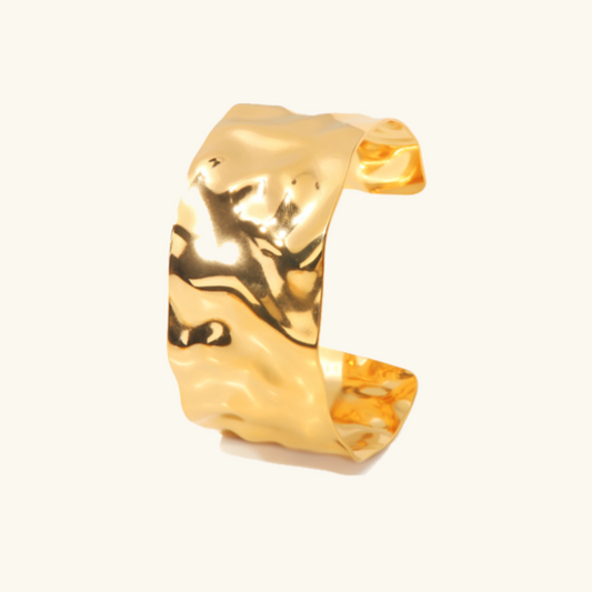 Aurora Hammered Gold Cuff