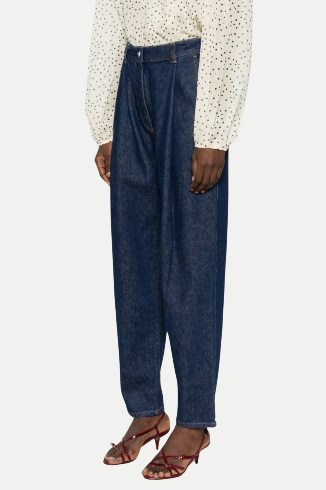 Austyan Pleated Tapered Jeans