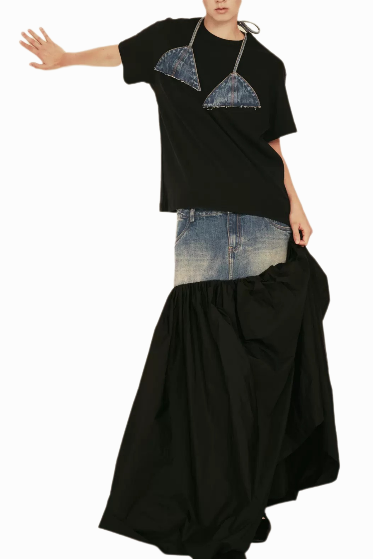 Avah Patchwork Maxi Skirt
