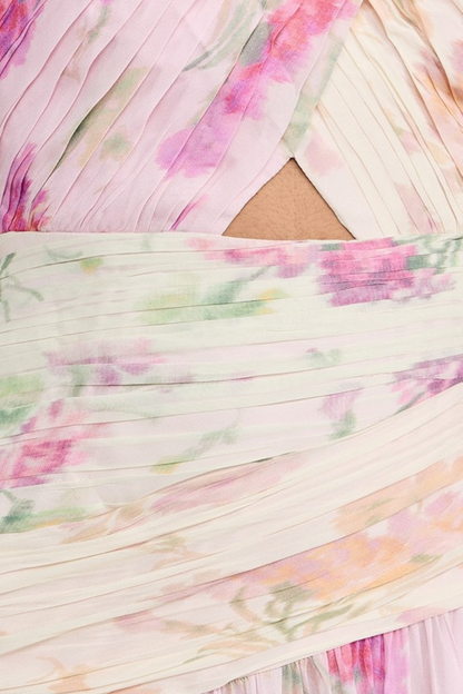 Axton Floral Strapless Maxi Dress