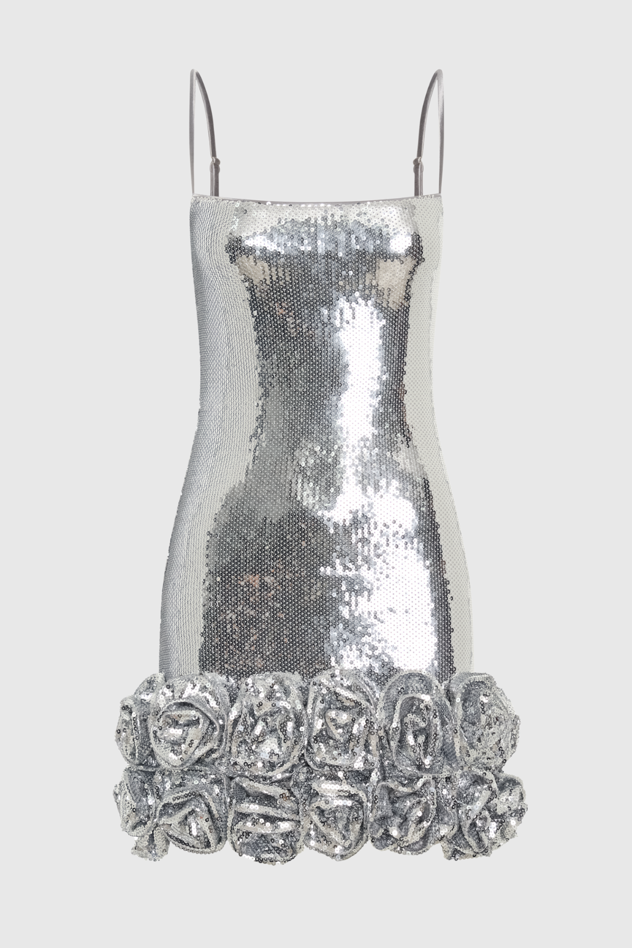 Ayam Sequin Flower Appliqué Mini Dress