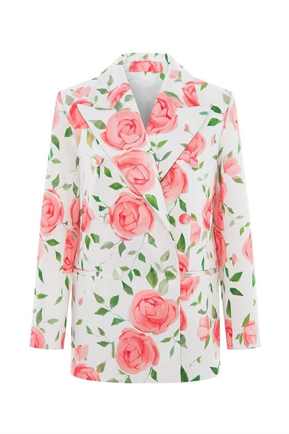 Azaria Floral Printed Blazer Set
