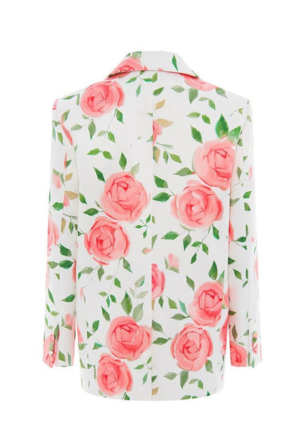 Azaria Floral Printed Blazer Set