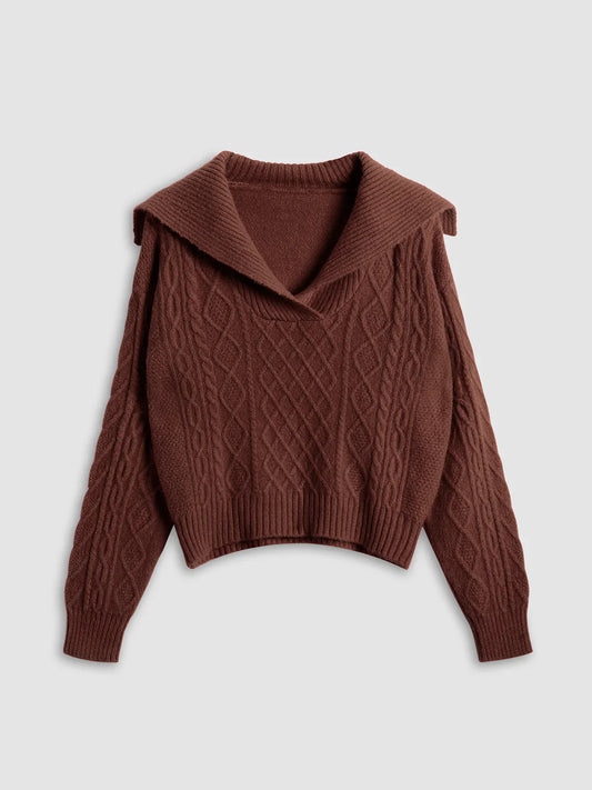 Always In Love Burgundy Knit Sweater