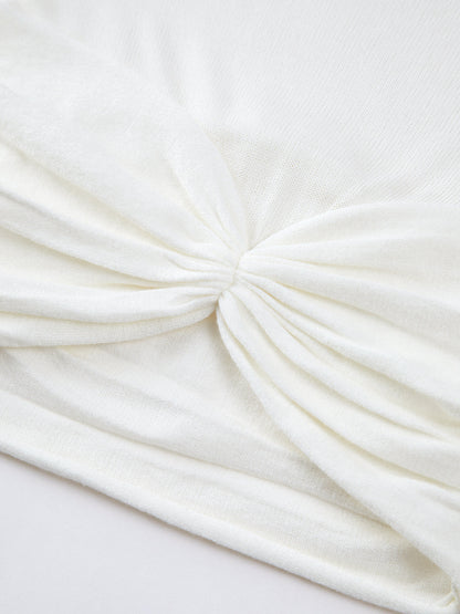 Semi-Sheer Off-Shoulder Mesh Crop