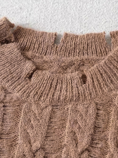 Semi-Sheer Snowflake Crochet Knit Shirt