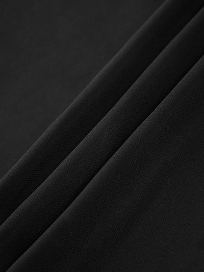 Semi-Sheer Ladder Ruffle Zippered Long Dress