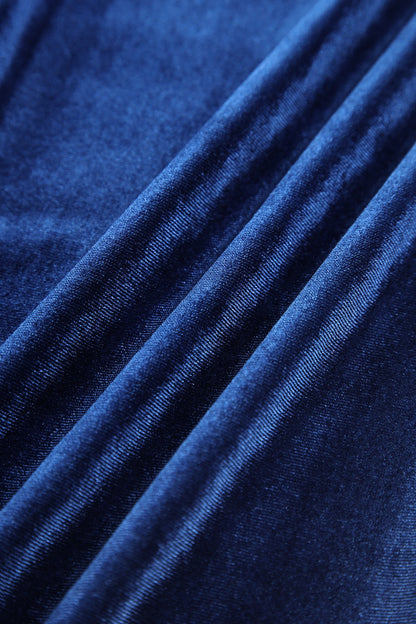 Eartha Lace Detail Corset Velvet Maxi Dress