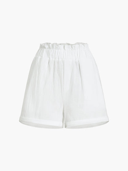 Solid Cotton Ruffle Shorts Sets