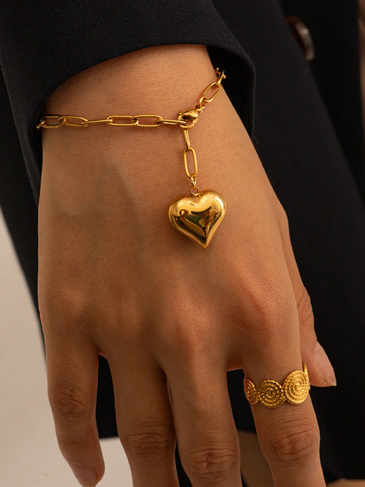 Maxine Heart Pendant Bracelet