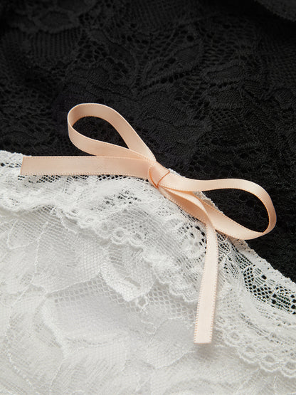 Colorblock Lace Halter Top