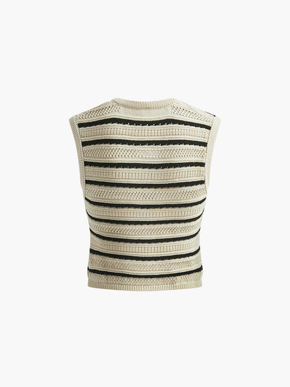 Knitted V-Neck Vest