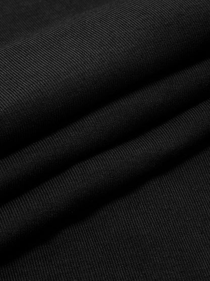 Ribbed Contrast Bow Cami Long Dress