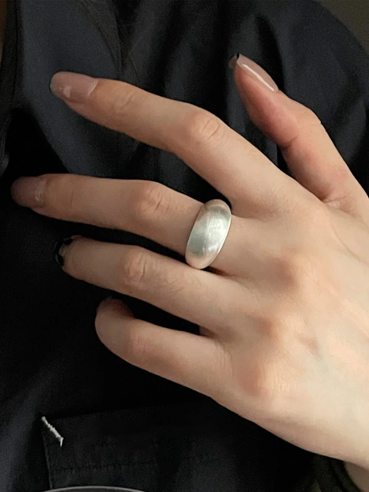 Tahoe Minimalist Oval Brushed Ring
