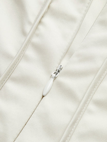 Pleated Piping Flowy Cami Dress