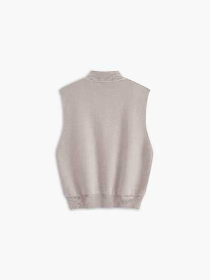 Stand Collar Sweater Vest