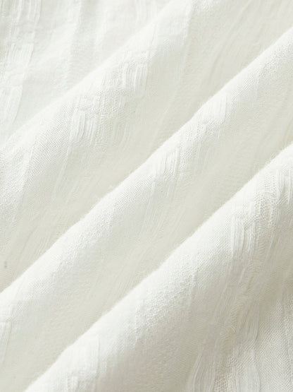 Semi-Sheer Solid Square Neckline Short Dress