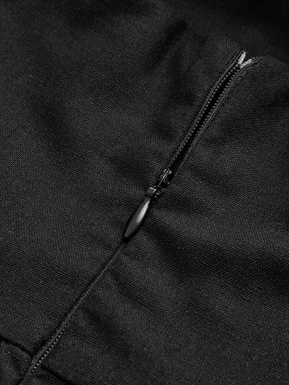 Cotton & Linen Halter A Line Long Dress