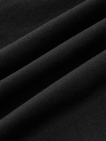 Cotton & Linen Halter A Line Long Dress