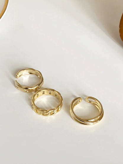 Willow Twisted Hoop Ring (3 Pcs)