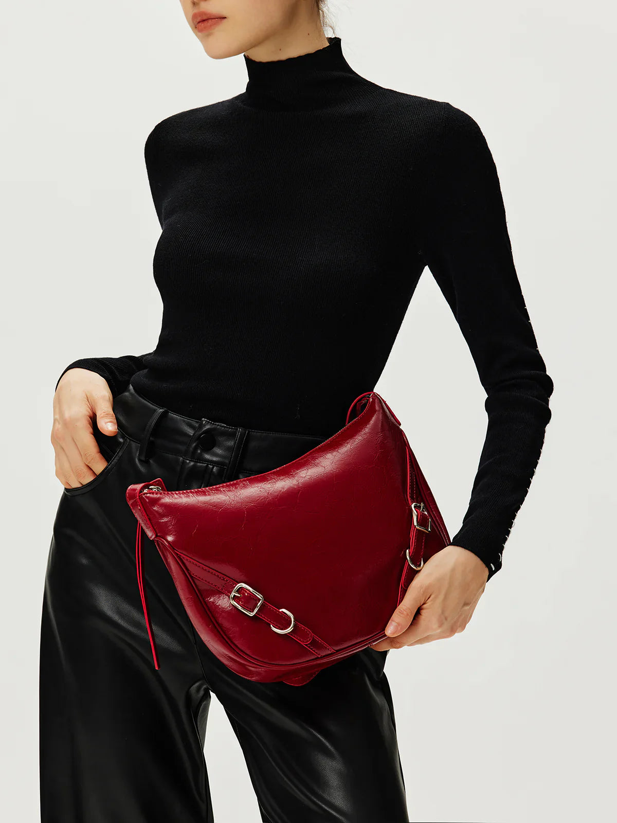 Never Do That Zipper Shoulder Bag