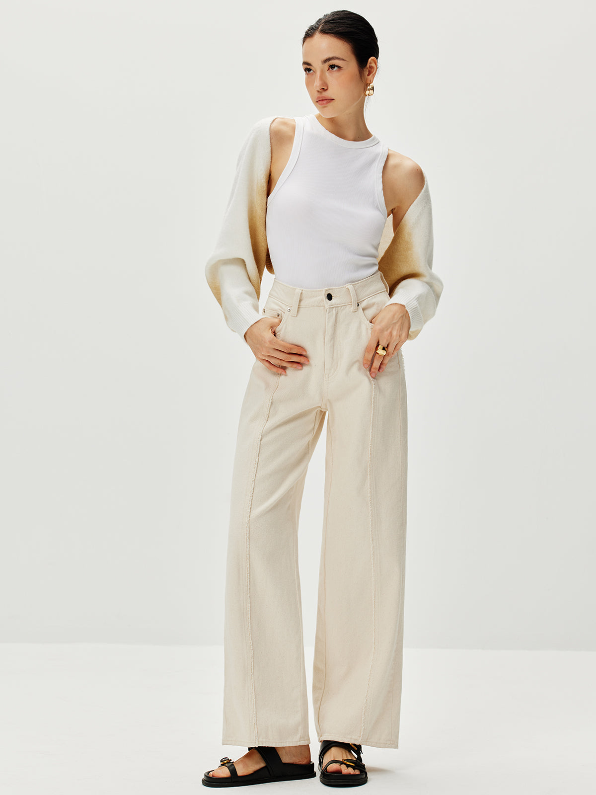 Oversized Gradient Knit Outerwear