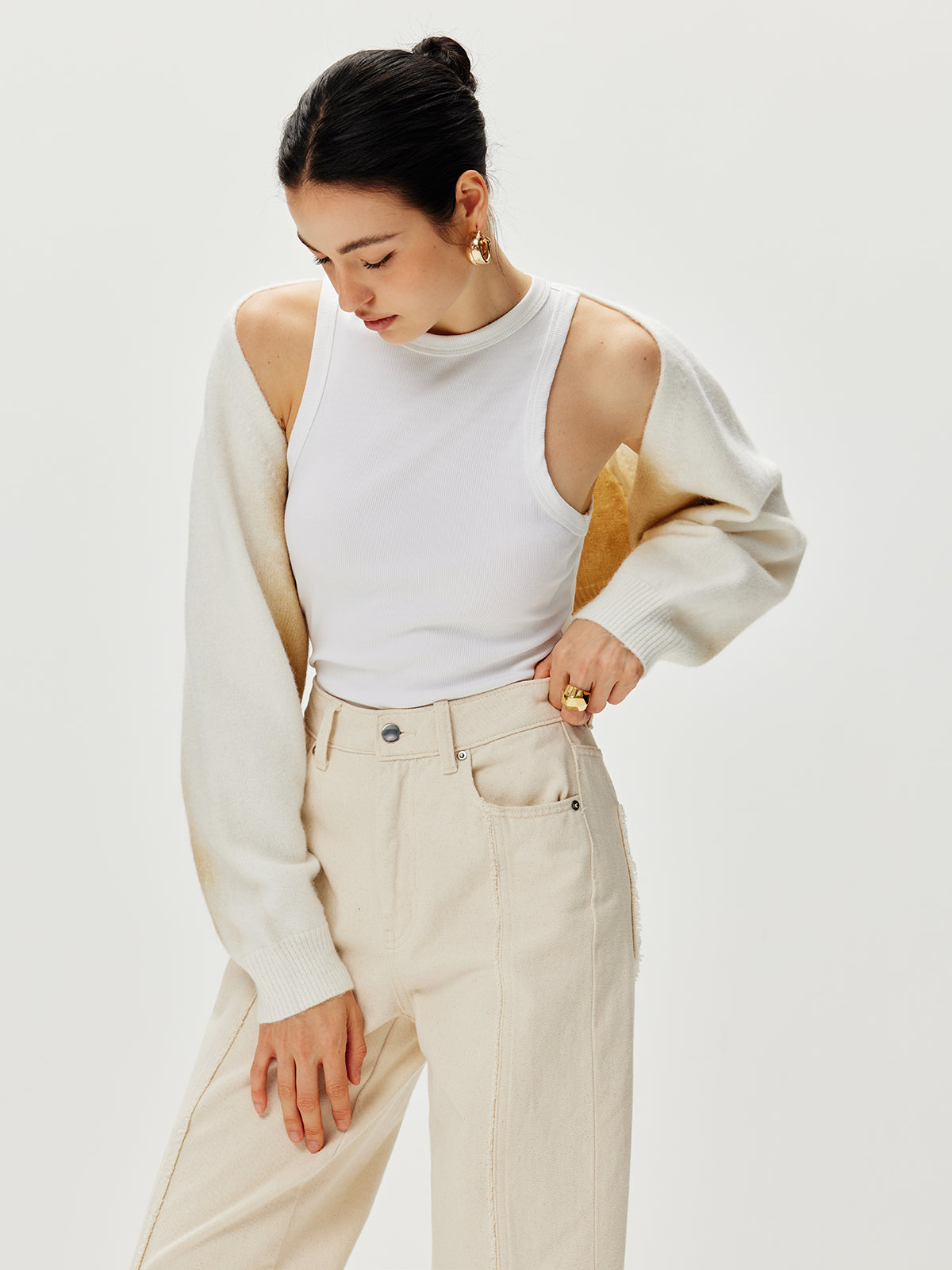 Oversized Gradient Knit Outerwear