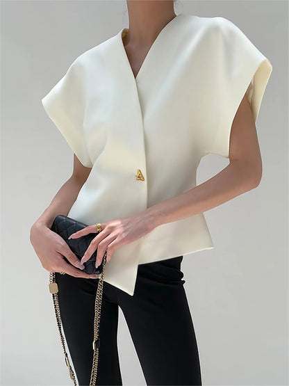Meyra - V-Neck Asymmetric Top