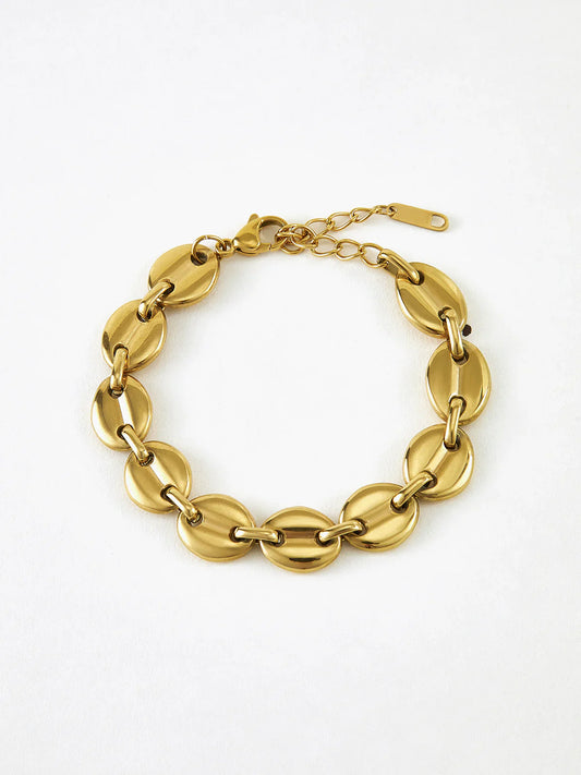 Luxor Golden Coffee Bean Bracelet