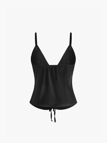 Tie Front Satin Cami Top