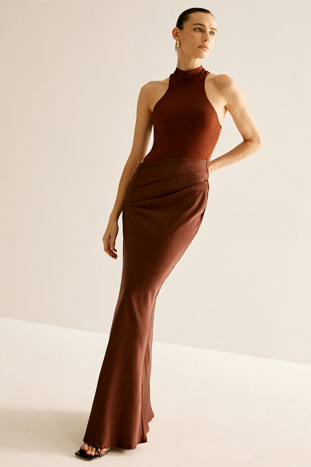 Vera Asymmetrical Cut-out Maxi Dress