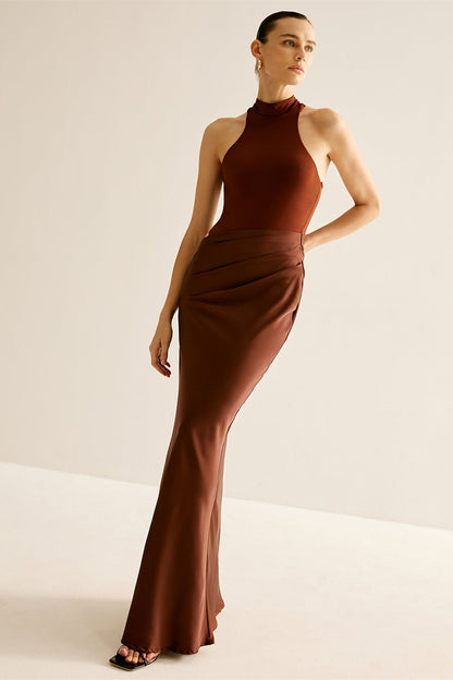 Vera Asymmetrical Cut-out Maxi Dress