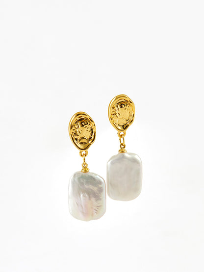 Baroque Pearl Pendant Earrings